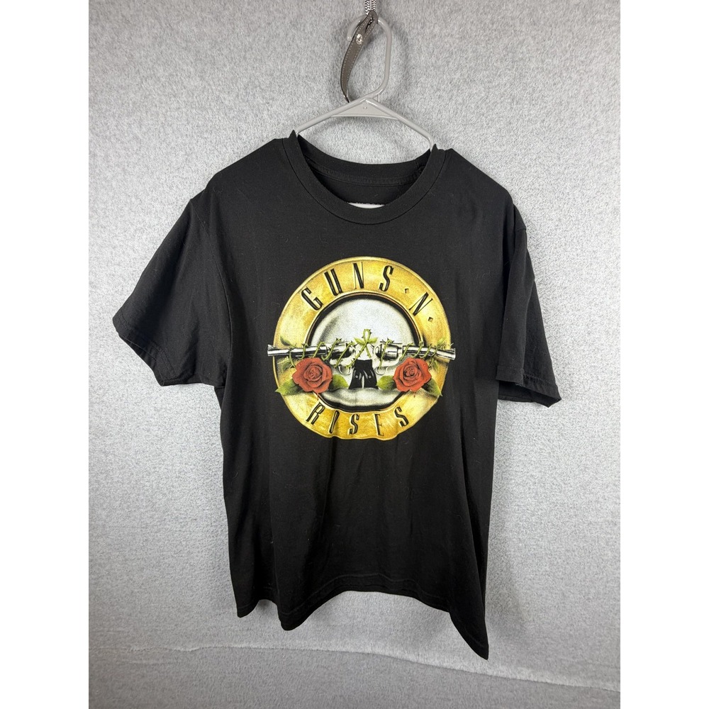 Guns N' Roses Shirt Mens Large Black Logo Graphic Band Rock Tee‎ T-Shirt